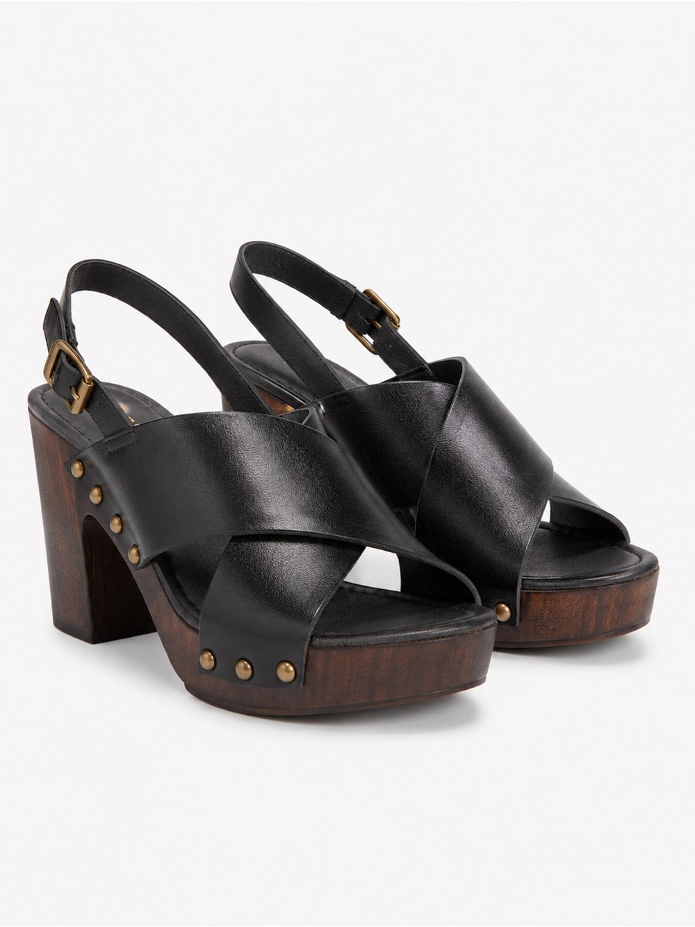 Kenneth Cole Reaction Log Cabin Slingback Platform Sandals
